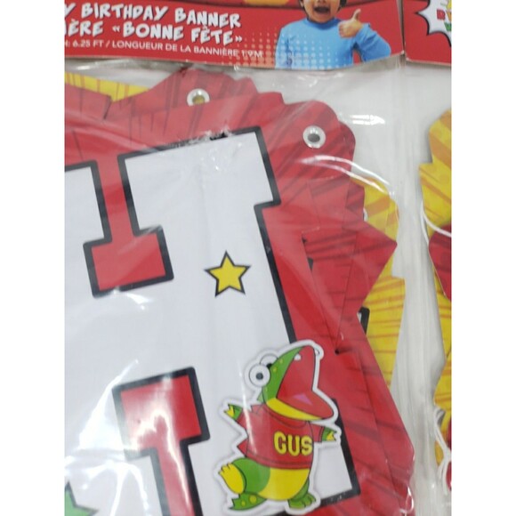 Ryans World Two Happy Birthday Banners NEW in Package American Greetings Ryan's - Picture 6 of 13